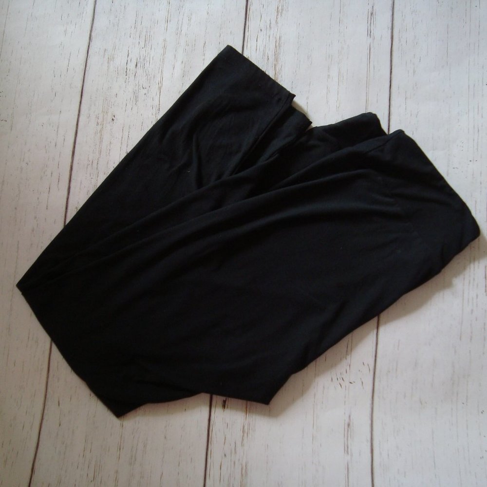 Lularoe Solid Black Leggings TC Womens Tall Curvy